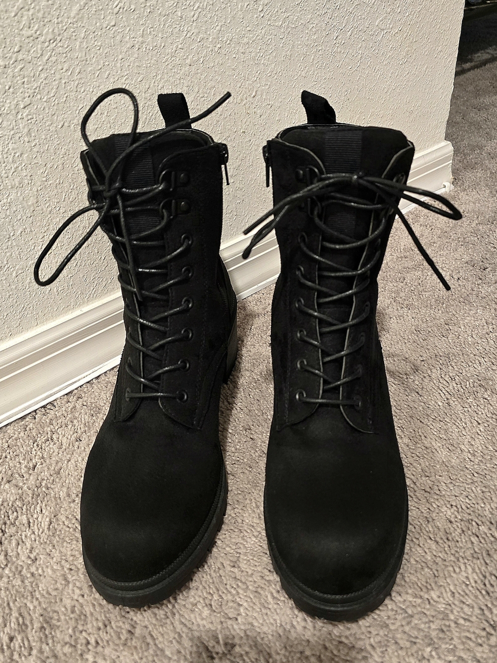 Rouge! Black Combat Moto Boots